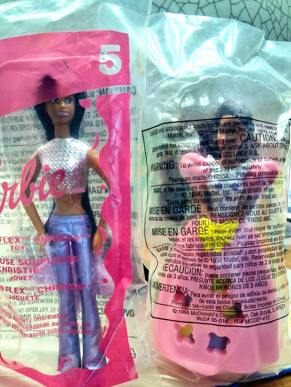 McDonald's Happy Meal Barbies - 1994 Butterfly Princess & 2003 Dance 'N Flex!